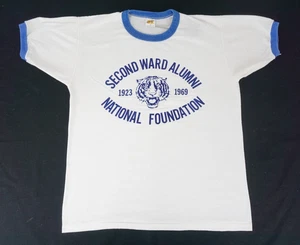 Vintage 1960's / 70s Russell Athletic Second Ward Alumni ringer shirt tagged med - Picture 1 of 19