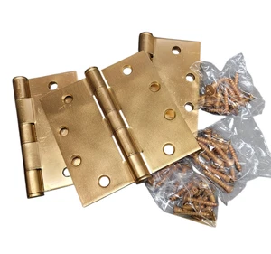 Stanley 4.5" x 4.5" Steel Hinges 1.5 Pair (3 hinges) F179 US10 - Picture 1 of 2