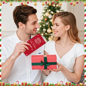 30 PIEZAS Portamonedas de Navidad para Dinero en Efectivo, 3 Colores Carteras de Navidad para Dinero... - Imagen 1 de 6