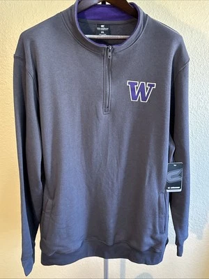 Nuevo con etiquetas Pullover Para hombres 2XL Coliseo NCAA Washington University Huskies 1/4 Cremallera Foto 1 de 4