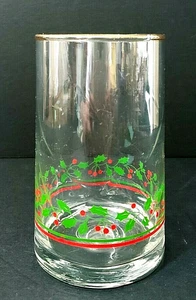 Holly Berry Vintage Arbys 1984 Drinking Glass 5.25" x 3" - Picture 1 of 7