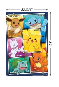 Trends International 22,375" x 34" Pokemon Gruppe Collage Poster - Bild 1 von 5