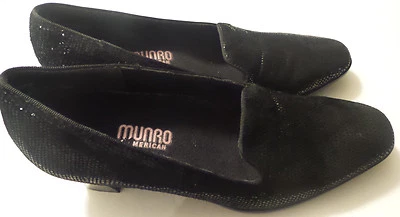 Zapatos de salón Munro American Layla negros EE. UU. 7M tacones gruesos Foto 1 de 4