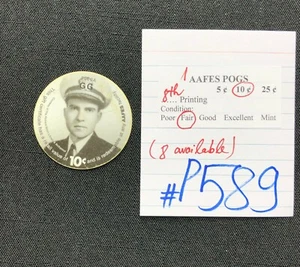 AAFES POGS, 8th Series/Printing, 1 POG, 10¢, #P589, FAIR - Picture 1 of 2