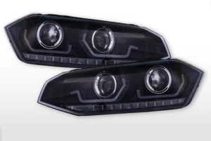 FK LED DRL Lightbar Headlights VW Polo VI 6 MK6 6R 17-21 AW Black Edition RHD - Picture 1 of 3