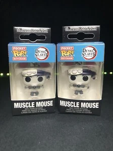 Funko Pocket Pop Demon Slayer - Muscle Mouse - Tengen Uzui Keychain Set Of 2 - Picture 1 of 4