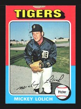 1975 Topps Baseball Vintage #245 Mickey Lolich