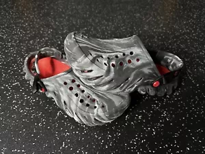 Crocs Echo Marbled Clog Unisex Black Red Trim Sandals Size (M9 W11) - Picture 1 of 8