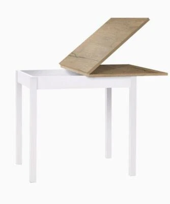 Modern Extendable Book Table In Knotted Oak For Kitchen And Living Room - Image 1 of 4
