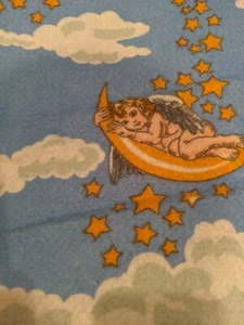 NEW VTG Owen Blanket Angels Clouds 72 X 90 Twin Full Throw Polyester Fleece USA - Picture 1 of 2
