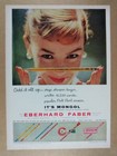 1957 Eberhard Faber MONGOL Pencil vintage print Ad