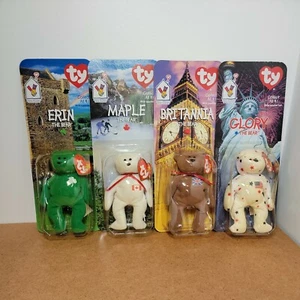 Ty Beanie Bears McDonald's Erin Glory Britannia Maple 1999 new sealed - Picture 1 of 11