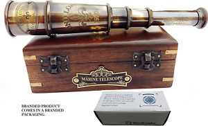 1920 Marine Telescope Collectible DÃ©cor Nautical Spyglass Antique Mounted Solid
