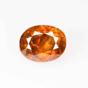 1.93 Ct Extreme Perfect Oval 7.8x6.2 MM 100% Natural Orange Red Spain Sphalerite - Imagen 1 de 5