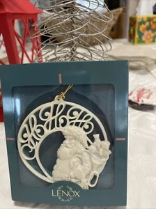 1993 Lenox Holiday Wishes HoHoHo Santa Christmas Ornament EC - Picture 1 of 1