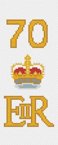 HM Queen Platinum Jubilee Small Cross Stitch Kit by Florashell - Picture 1 of 1