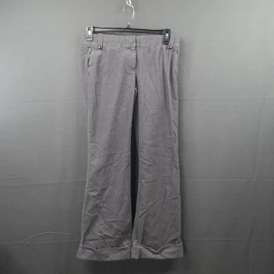 Pantalones de pana para mujer J Crew 6 City Fit gris pierna ancha puños acampanados minimalistas Foto 1 de 4
