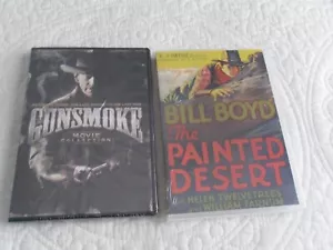 GUNSMOKE MOVIE COLLECTION 3 DISC & THE PAINTED DESERT DVDS BOTH ARE NEW & SEALED - Imagen 1 de 2