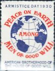 POSTER STAMP ARMISTICE DAY PEACE ON EARTH AMONG MEN OF GOOD WILL 1930
