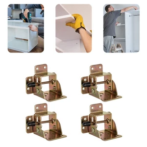 Iron Locking Folding Table Chair Leg Brackets Hinge, Locking Foldable Hinge NEW - Picture 1 of 16