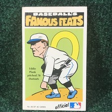1972 Fleer Laughlin Famous Feats Baseball #26 Eddie Plank VG? 1