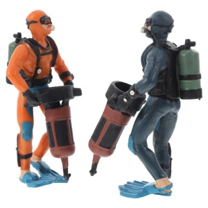 Miniature Scuba Diver Figure Diver Action Figure Aquarium Diver Ornament - Picture 1 of 12