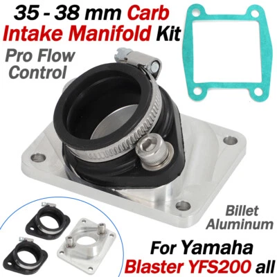 For Yamaha Blaster 200 YFS200 Pro Flow Control 35-38mm Carb Intake Manifold Kit - Image 1 of 4