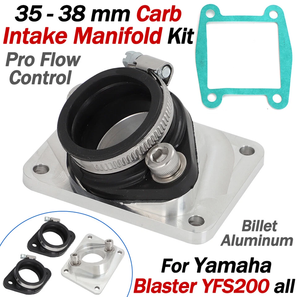 For Yamaha Blaster 200 YFS200 Pro Flow Control 35-38mm Carb Intake Manifold Kit - Image 1 of 4