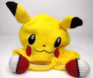 2015 Pokémon Pikachu Personaje Unisex Invierno Sombrero con Orejas + Borlas Poke Ball - Imagen 1 de 7