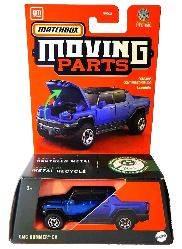Camión GMC Hummer EV 2024 Matchbox piezas móviles azul  Foto 1 de 4