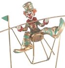 "Ronald A Lee Creative Concept métal acrobat clown sur corde raide sculpture 10,5"