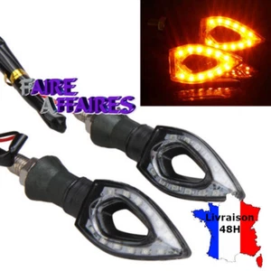 Paar 2 Blinker LED Dreieck Anpassungsfähig Kompatibel Alle Motorräder/Roller - Bild 1 von 3