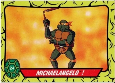 Teenage Mutant Ninja Turtles #24 Trading Card Michaelangelo 1989 New Mint - Image 1 of 2