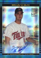 2002 (TWINS) Bowman Chrome X-Fractors #386 Brian Wolfe AU A /250