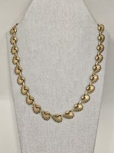 Rolled Gold Stamped Necklace Intricate Designed Links Adjustable Length 16.13gm
