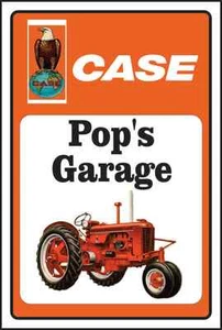 Case Tractor Sign with Eagle Papa's Garage Custom- Add Name - Imagen 1 de 1