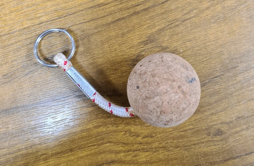FLOATING Boat Key Ring Float Cork Sphere Ball Rib Inflatable Keys Buoyant NEW - Image 1 of 1