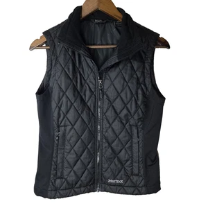 Chaleco acolchado negro Marmot cremallera completa pequeño para mujer - Imagen 1 de 8