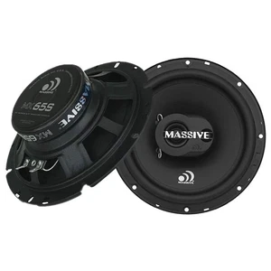 6.5" 50 Watts RMS 4-Ohm Shallow Mount Coaxial Speakers Pair Massive Audio - Picture 1 of 9
