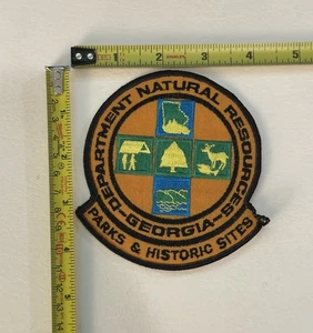 GEORGIA DNR LAW ENFORCEMENT STATE PATCH DEER FISH CAMPING TENT VINTAGE 1970s - Picture 1 of 3