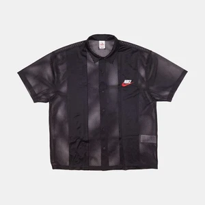 Nike Mesh Button Up S/S Shirt / Größe L / Herren / Schwarz / Polyester - Bild 1 von 8