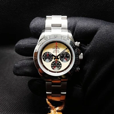 Orologio Uomo 39mm Cronografo Customizzato Vintage - Immagine 1 di 4