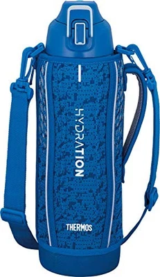 Botella de agua botella deportiva aislada al vacío 1,5 L azul plata FHT-1501F BLSL Foto 1 de 4