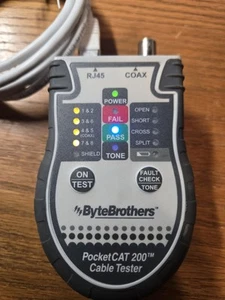 Byte Brothers CTX200 Pocket CAT LAN Tester für RJ45 und Koaxialkabel - Bild 1 von 9