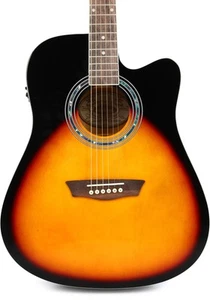 Washburn Vintage Series WA90CEVSB Acoustic-Electric Guitar - Sunburst - Picture 1 of 11