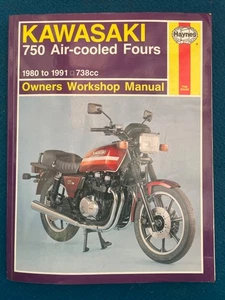 HAYNES KAWASAKI 750 AIR COOLED FOURS MOTORCYCLE WORKSHOP MANUAL 1980 - 1991 - Picture 1 of 2