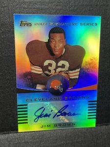 Jim Brown Auto 2007 Topps Signature Series Refractor /50 Browns HOF SSP Rare - Picture 1 of 5