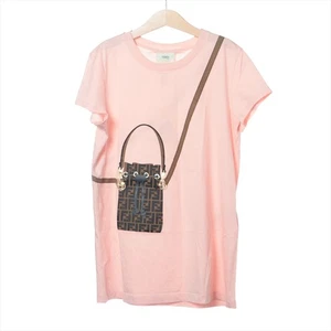 Fendi ZUCCa Cotton T-shirt 12+ Kids Pink JFI189 - Picture 1 of 6