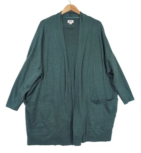 Pact Airplane Wrap Cardigan Womens XL/XXL Green Open Front Travel Capsule Casual - Picture 1 of 10