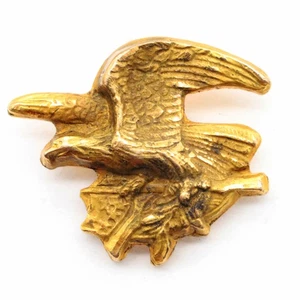 VTG Eagle Patriotic Hat Lapel Screw Back Pin Brooch 1/20 10K GF Military Jewelry - Picture 1 of 4